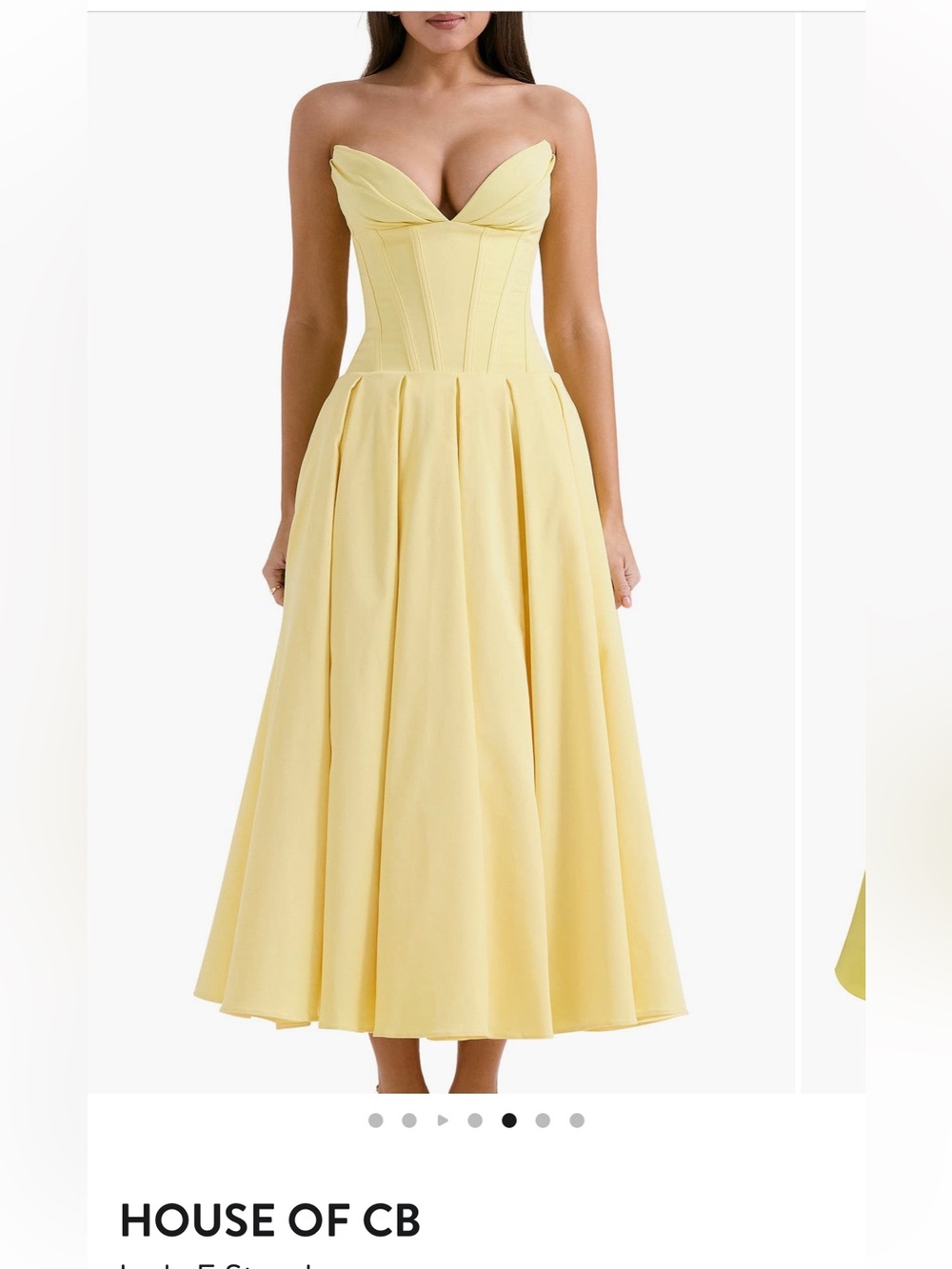 House of CB ‘LADY SUNSHINE STRAPLESS
TULLE MIDI DRESS - Picture 4 of 12